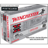 Cartouches Winchester calibre 45 colt COW BOY ogive plomb LEAD-16.20 gr-(250 grains)boite 50-ref 23666