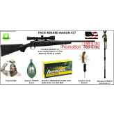  Carabine Marlin-Mod. XL 7-Cal 222 Rem-Kit Pack Renard+ Avec  KIT Lunette 3x9x40+ montage+Munitions+ Appeaux renard+ cagoule-Promotion-Ref 24388