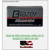 Cartouches CCI BLAZER  plomb Calibre 22 Lr boite 500- Promotion-Ref 3915