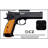 Pistolet CZ 75 Tactical sport orange Calibre 9 Para Semi automatique-Catégorie B1-Promotion-Autorisation-Préfectorale-B1-Ref 777024