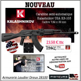 Carabine semi automatique Kalashnikov USA  KR 103 Calibre 7.62x39 semi-automatique-Autorisation-Préfectorale-B4-Ref KU103