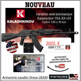 Carabine semi automatique Kalashnikov USA  KR 103 Calibre 7.62x39 semi-automatique-Autorisation-Préfectorale-B4-Ref KU103