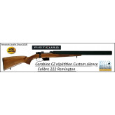 Carabine CZ 527 CUSTOM SILENCE CaIibre 222 Rem Chargeur 5 coups -Promotion-Ref CZ-765852-B