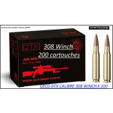 Cartouches calibre 308 winch Geco DTX  (7.62x51) poids150 grains FMJ blindées par 200 cartouches-Promotion-Ref 308-geco-200