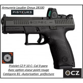 Pistolet CZ P 10C OPTIC READY Calibre 9 Para-Semi automatique-Catégorie B1-Promotion-Avec-Autorisation-Préfectorale-B1-Ref 780999
