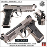 Pistolet Beretta 92X Performance Inox Calibre 9 para Semi automatique -Catégorie B1-Promotion-Ref 39442