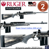 Carabine Ruger SCOUT gunsite bronzée Calibre 308 winch Répétition avec rail  picatini +Frein bouche-Promotion-Ref 32501539