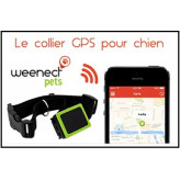 Collier-repérage-Equipé d'une balise GPS-Weenect Pets-NOUVEAUTE- pour animaux-(ou autre)-Monde entier -sur 3 mètres-Ref 25326