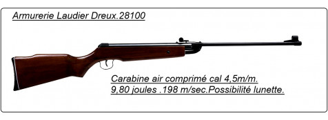 Carabine air comprimé. Calibre 4,5 mm-Air Rifle-9.80 joules."Promotion".Ref 10292 