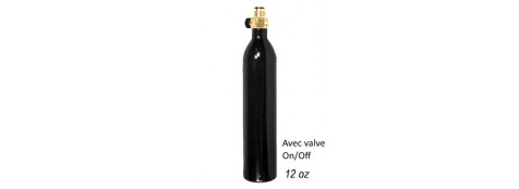 Bouteille- PAINT BAL-CO2-12 Oz-avec valve ON/OFF montée-"PROMOTION"-Ref 11088