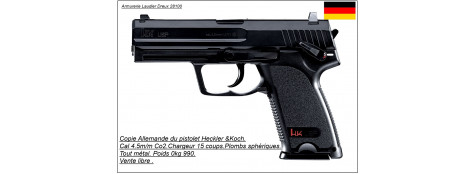 Pistolet  Heckler & Koch USP Umarex CO2 Calibre 4.5mm- 22 coups-Promotion-Ref 14223