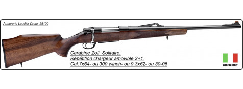 Carabine Solitaire Unifrance ZOLI-Fût court Droitier-Répétition-Cal 9.3x62- ou 300 winch mag-ou 7x64- ou 30-06."Promotions".