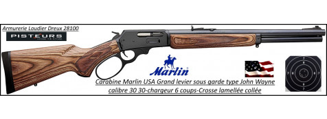 Carabine MARLIN  336-BL Calibre 30-30 Bronzée U.S.A-Grand levier-armement-6 coups-Promotion-Ref 22661