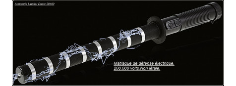 Matraque- électrique- 200 000 volts-Rechargeable-"Promotion".Ref 17557