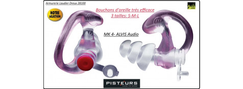 Bouchons oreilles Alvis audio MK4-tailles S-M-L