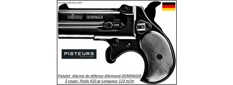Pistolet alarme Rohm Derringer à blanc ou-à gaz Calibre9 mm R-2 coups-Ref 19878