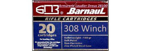 Cartouches-BARNAUL-308 Winch- Boite de 20-Ref 20703