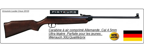 Carabine WEIHRAUCH HW30 LS Air comprimé  Calibre 4.5mm Allemande 190m/s -Promotion-Ref 2078