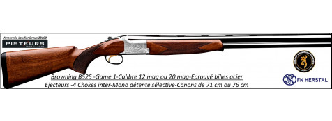 Superposé Browning Game 1 Chasse Calibre 12 ma -Canons 71 cm.Ref -20892-013627304