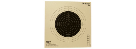 Cibles de tir cartonnées 50 Match 20X20 cm- Paquet de 100