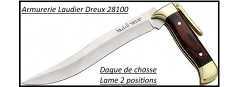 Dague-Chasse-pliante-Lame 20 cm- 2 positions-Promotion -Ref 21073