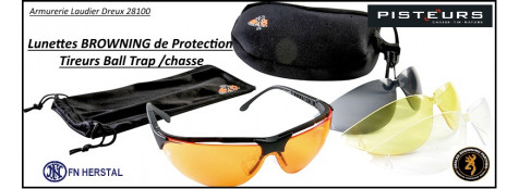 Lunettes-protection-Browning-Claymaster- 5 coloris- interchangeables-Ref 22760