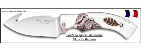 Couteau-dépecer-Claude Dozorme-Gamme spéciale chasse-Becasse-Ref 25223
