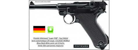 Pistolet Luger P08 Umarex CO2 Calibre 4.5mm Blow Back Full Métal 20 coups-Promotion-Ref 25694
