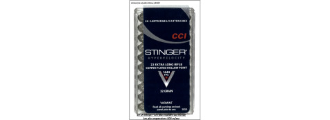 Cartouches-CCI-STINGER-HP-Cal-22 Lr-Bte de 50-vitesse-500-m/sec-Promotion- Ref 2613
