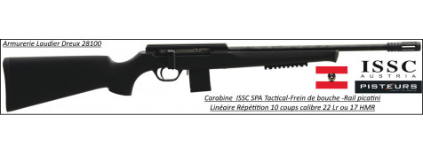 Carabine ISSC SPA tactical Black Autriche Répétition Linéaire-Cal 22 Lr-"Promotion"-Ref issc-22-27072