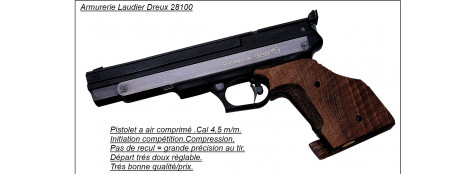 Pistolet-GAMO-Cal. 4,5 m/m-air comprimé-Mod-Compact-Pour DROITIER ou GAUCHER-Crosse anatomique réglable -Entrainement  compétition. 