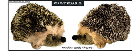 Peluches-couple-hérissons-Nature de Brenne-Ref 29803