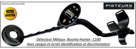 Détecteur métaux BOUNTY HUNTER discovery 1100-avec-casque-Ref 30924