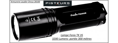 Lampe-torche-Fenix-TK-35-puissance-3200 Lumens-portée 300m-Lampe torche-d'intervention et police-Ref 33758