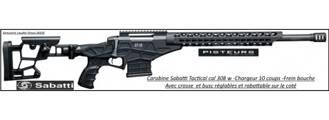 Carabine Sabatti Tactical ST 18 Calibre 308 winch Répétition Crosse réglable pliante sur le coté-rails picatini +Frein bouche-Promotion-Ref 35585