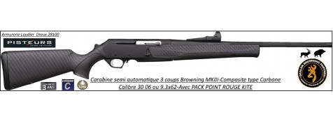 Browning BAR MK3 Reflex HC Calibre 9.3x62 Semi automatique Composite type carbone pack point rouge KITE Promotion-Ref 031872942