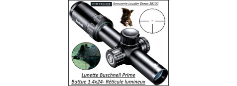 Lunette Bushnell Prime Battue -Grossissement-1-4x24 A  Réticule lumineux-Promotion-Ref 36563