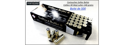 Cartouches sellier bellot 38 wadcutter par 500-poids 148 grs-Promotion-Ref 3036bis