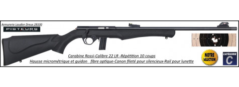 Carabine Rossi 8122 Calibre 22Lr Répétition 10 coups filetée-Promotion-Ref 39797