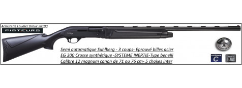semi automatique Suhlberg EG 350 Calibre 12 Mag canons 71 cm crosse composite  5 chokes inter -éprouvé billes acier-Promotion-Ref 40041