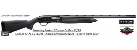 Semi automatique Browning MAXUS 2 compo Calibre 12/89 magnum Canon 71 cm ou 76 cm-Promotions