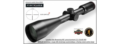 Lunette KITE OPTICS K6I grossissement 2.5-15X56 i HD-Réticule lumineux-grand champ -Ref K282417-kite