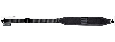  Bretelle Pisteurs noire pour carabine  avec cartouchière trois tubes.Ref 41590