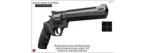 Revolver Taurus Raging Hunter 44H Calibre 44 mag bronzé  canon 8" 3/8 -Catégorie B1-Promotion-Autorisation-Préfectorale-B1-Ref taurus-512211