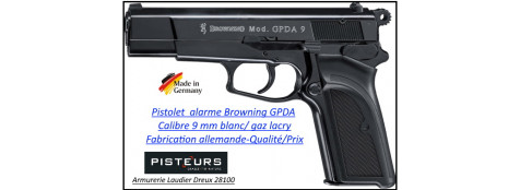 Pistolet alarme et défense Browning GPDA à blanc /gaz-Cal. 9 mm.Ref 5650