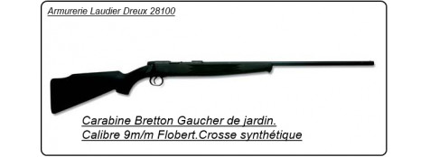 Carabine BRETTON GAUCHER St Etienne G9. Cal 9mm, 1 coup, Crosse synthetique.Ref 5916