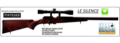 Carabine-Silencieuse-Zastava-MP 22 CUSTOM-Mod CZ 99- Cal 22 lr + Lunette + Mallette-'Promotion"-Ref 78