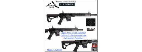 Carabine Alpen Arms STG15 Wylde Black Calibre 5.56 -223 Rem canon 10.5 pouces Semi automatique-Catégorie B4-Ref 7003449