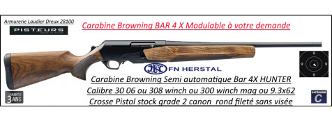 Carabine Browning Bar 4x HUNTER cal 30 06 semi automatique Crosse pistol stock grade 2- Ref  Bar 4x hunter grade 2