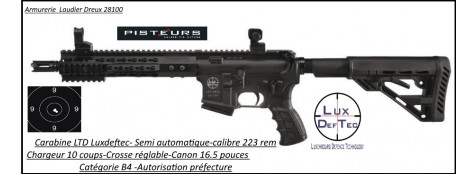 Carabine Luxdeftec AR 15 LDT15 L4S M LOK Calibre 223 rem LTD Semi automatique Allemagne -Autorisation Préfecture-Catégorie B4 -Ref 30066